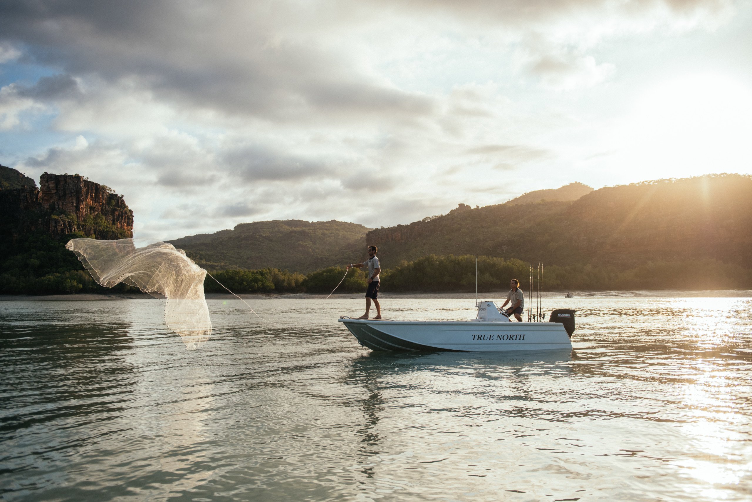 Catching queenfish