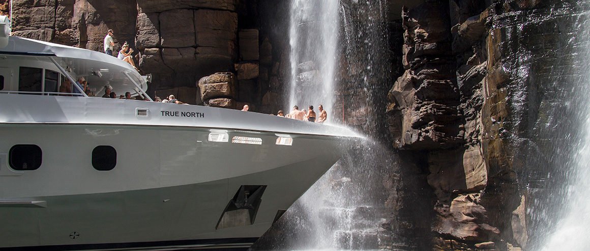 Kimberley Waterfall shower | True North adventure cruise
